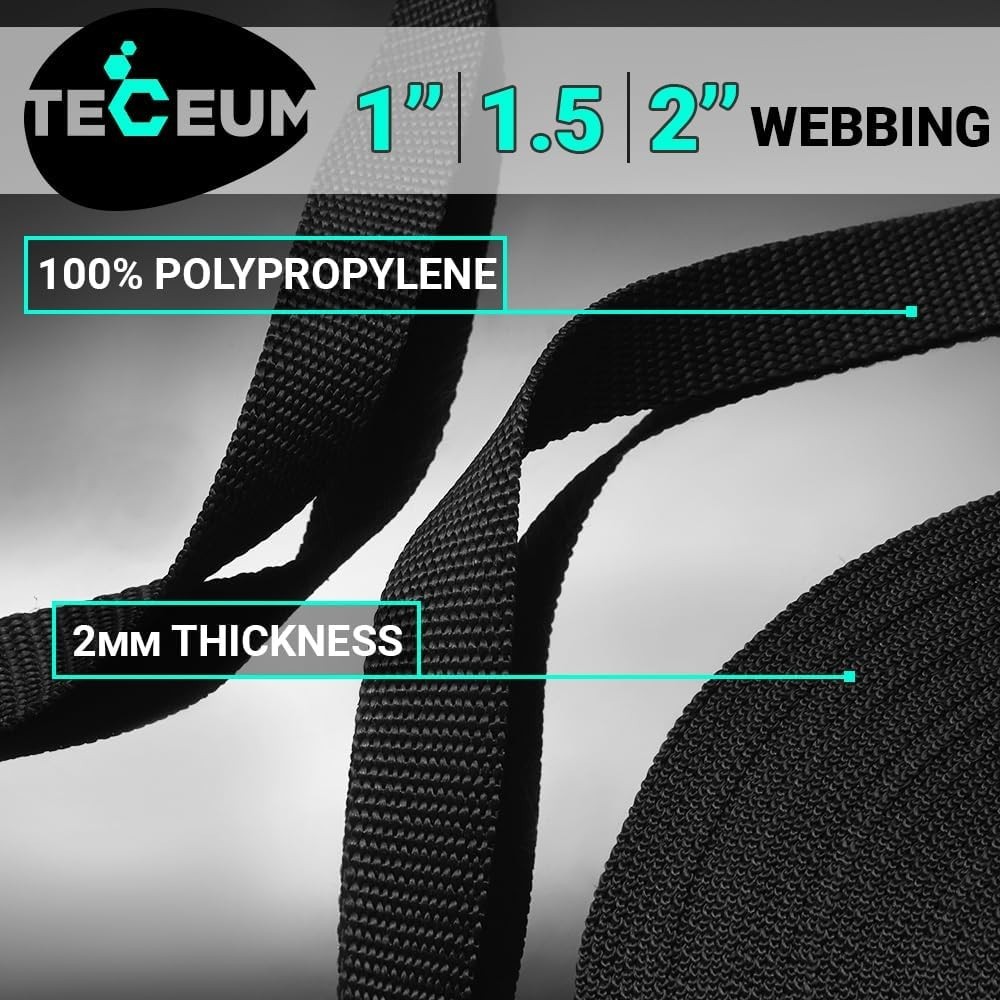 Customized 2" Heavy Duty Webbing: 25 Yards Black Polypropylene for Every Project