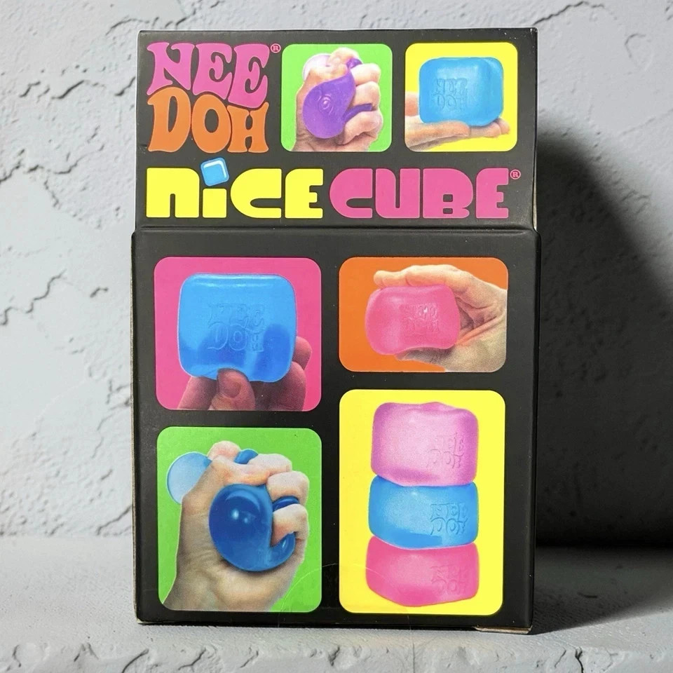 Nee Doh Nice Cube, Sensory Squeeze Cube Fidget Toy