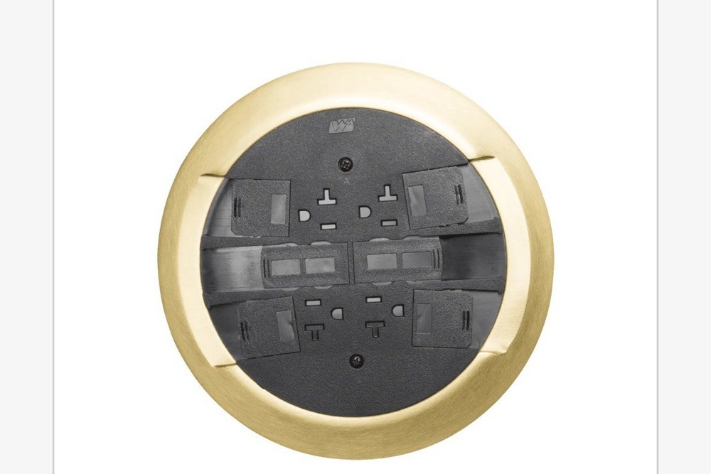 🔴Legrand Wiremold RC4ATCBS Poke-Thru Device Brass Flush‼️