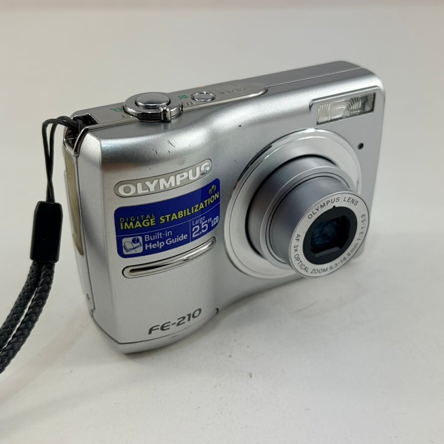 Olympus FE-210 7.1MP Digital Camera with Strap, Memory, & Extras - Tested Works