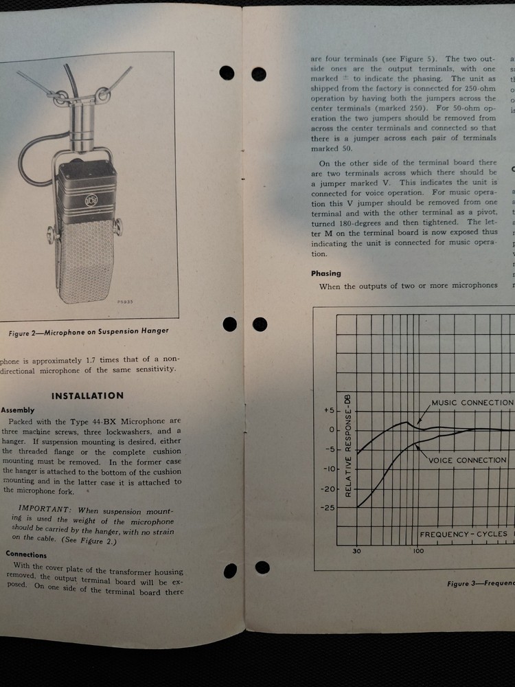 RCA 44 Microphone original RCA technical document