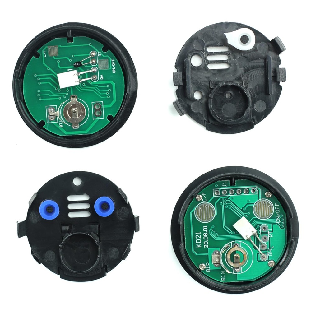 Small Electronic LCD Digital Thermometer Hygrometer Round Temperature Humidit...