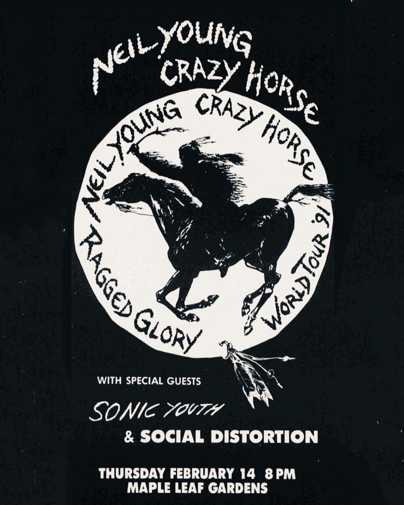 Neil Young & Crazy Horse Concert Poster (1991 MLG Toronto) - 8"x10" Color Photo
