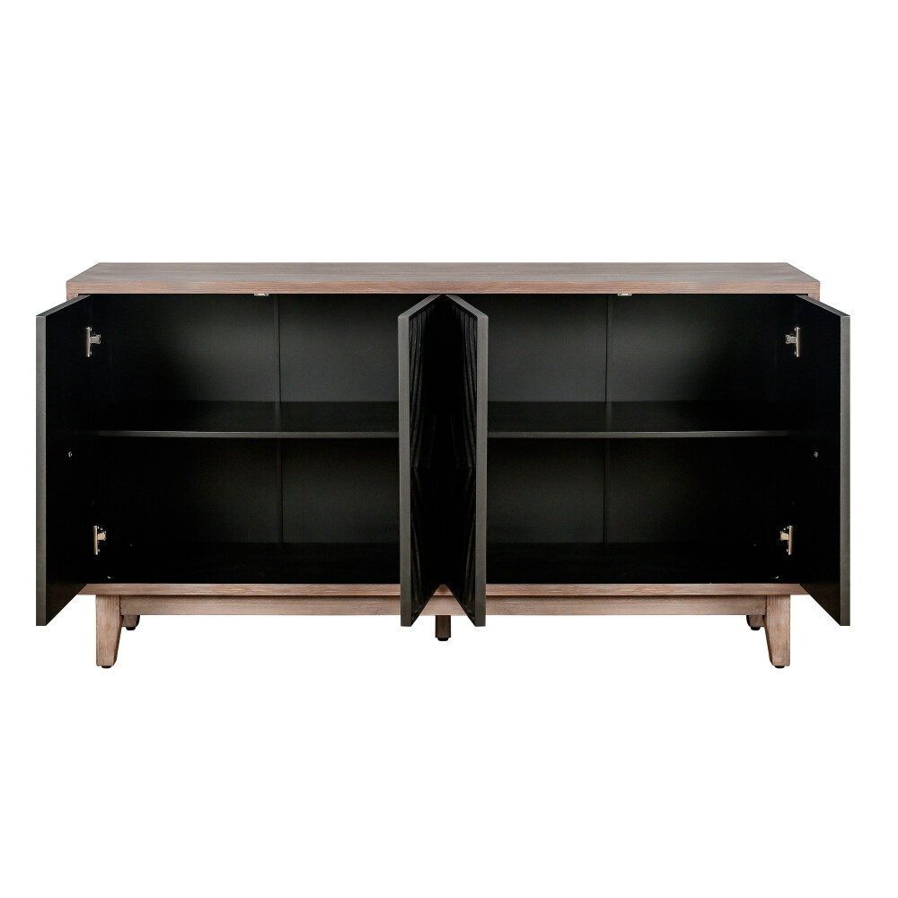Kitchen Storage Cabinet Sideboard Buffet Cabinet with Solid Wood Legs
