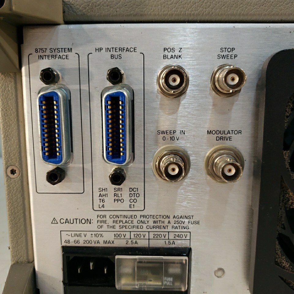 HP 8757E Scalar Network Analyzer 75dB Range 110GHz 2 Channel 40dB Directivity