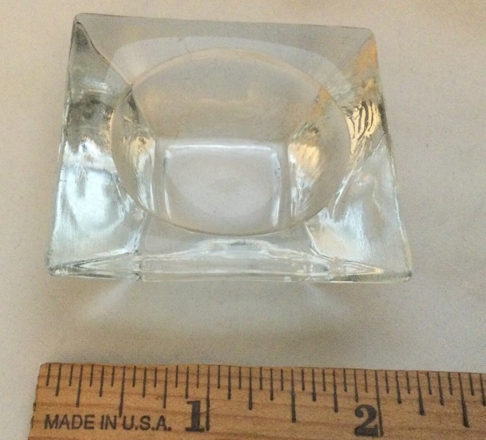 Square Clear Glass Open Salt Cellar - 2" x 2"