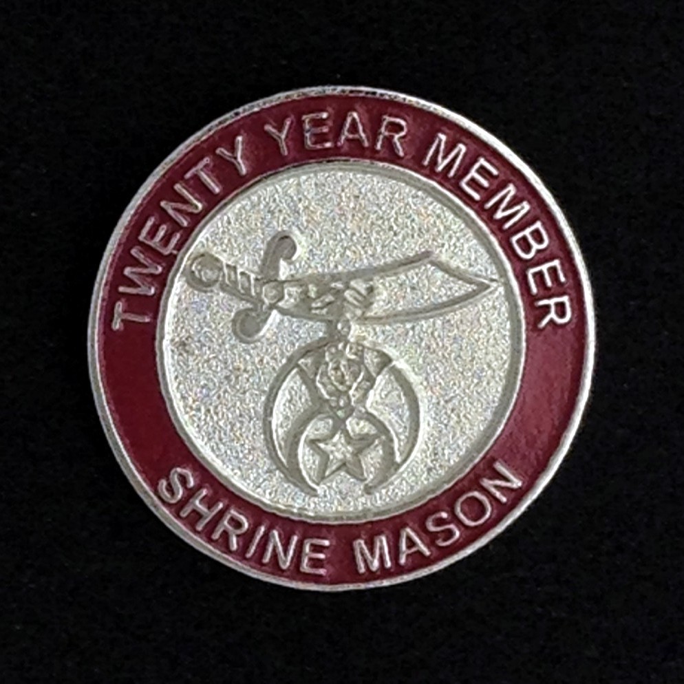 Masonic Shriner 20 Year Member Lapel Pin (SHV-20)