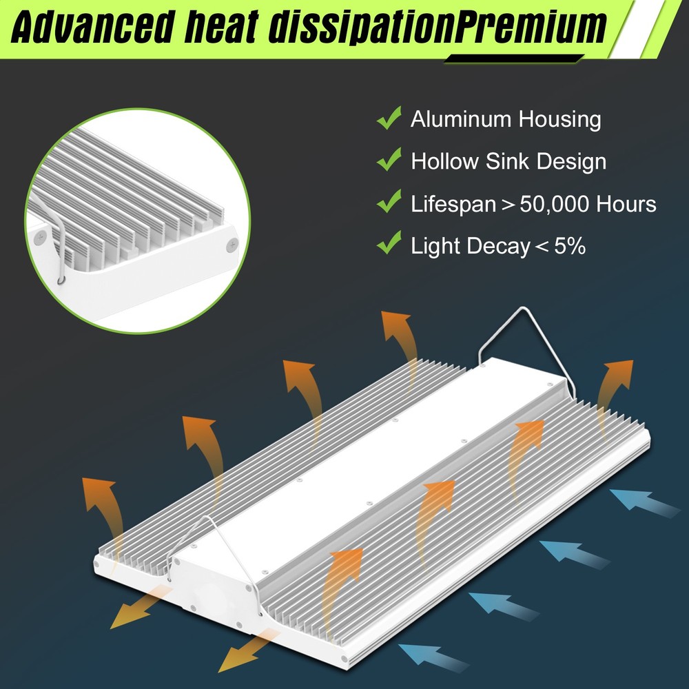 150 Watts LED Linear High Bay Light Warehouse Workshop Lighting 5000K Daylight