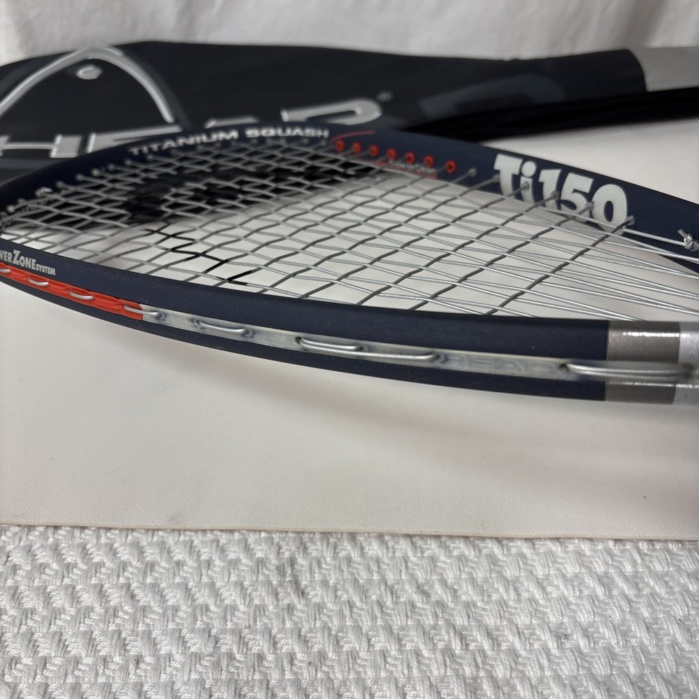 Head Ti 150 Power Zone Squash Racket Titanium, With Case