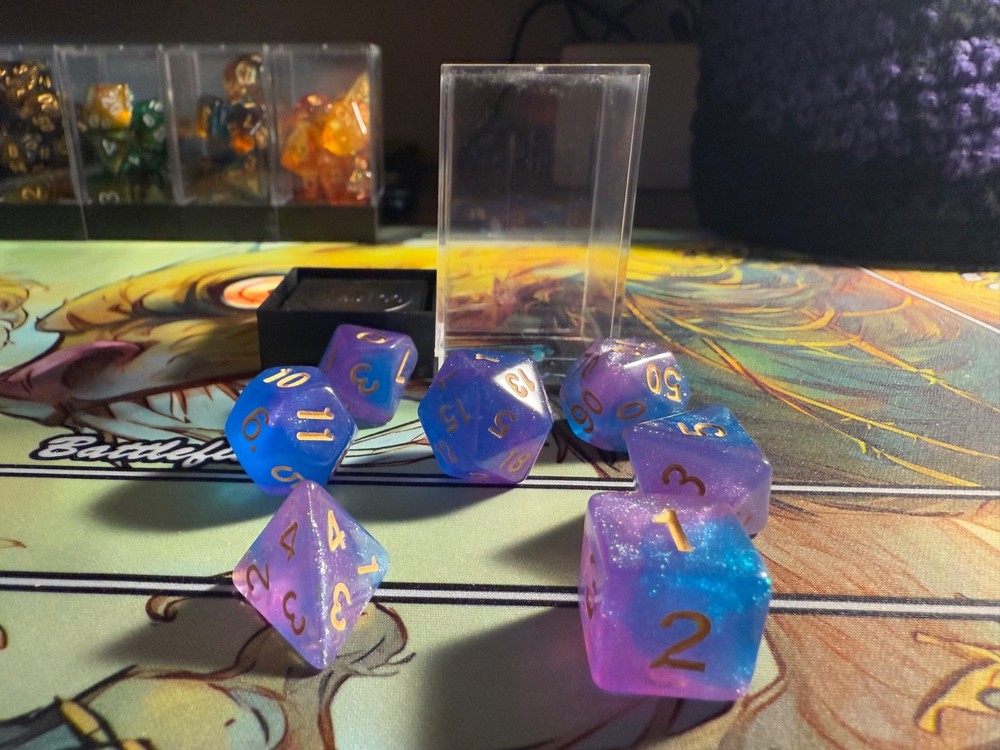 7 Piece Polyhedral Dice Set For Tabletop Gaming. (NEW), Includes Case!!! (D08)
