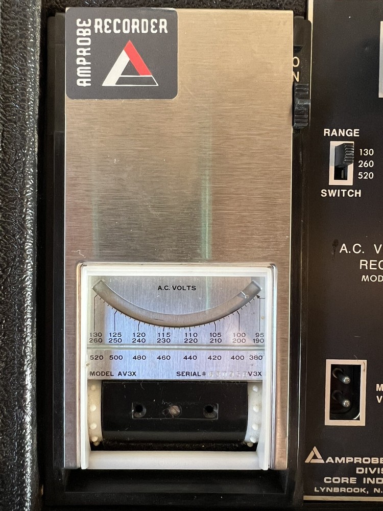 AMPROBE AC Voltmeter Recorder PAV3X in Carry Case EUC