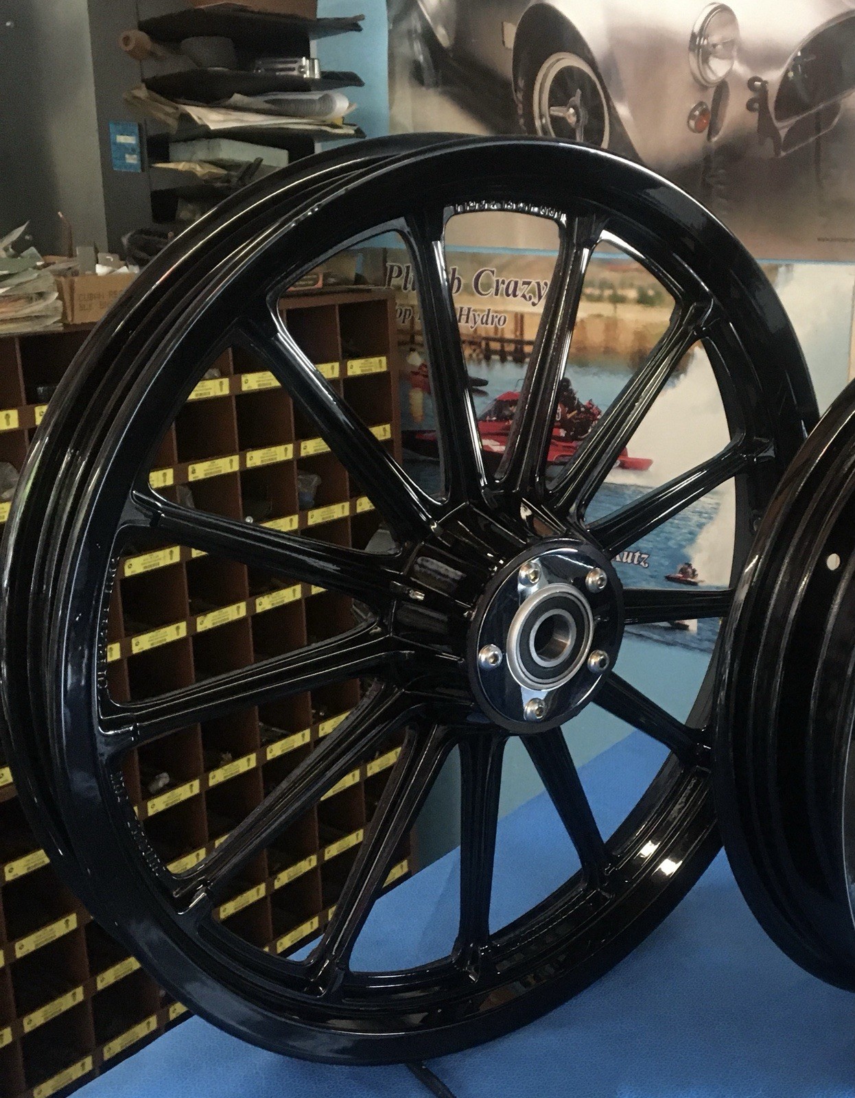 Harley Dyna Mag Wheels 16 rear19 Front 2000 to 2017 Includes 25 mm & 1"'bearings