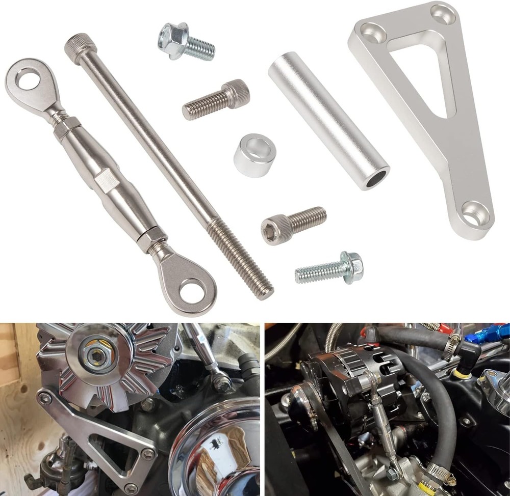 Adjustable Billet Alternator Mounting Bracket Kit for Chevy Engines