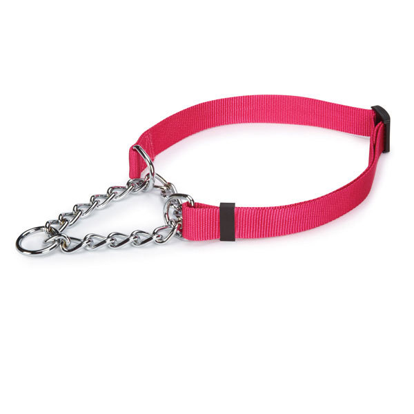 Guardian Gear Dog Martingale Chain Nylon Collar Adjustable Small Medium Large
