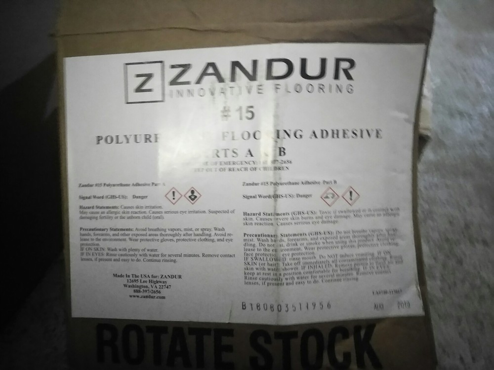 ZANDUR  #15 POLYURETHANE FLOORING ADHESIVE PART A&B
