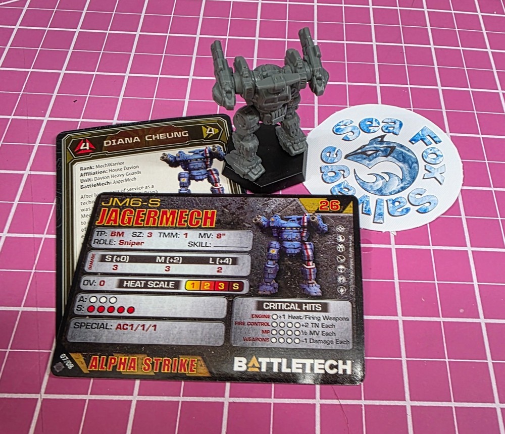 BattleTech Jagermech Mech -- Inner Sphere Security Lance + Cards