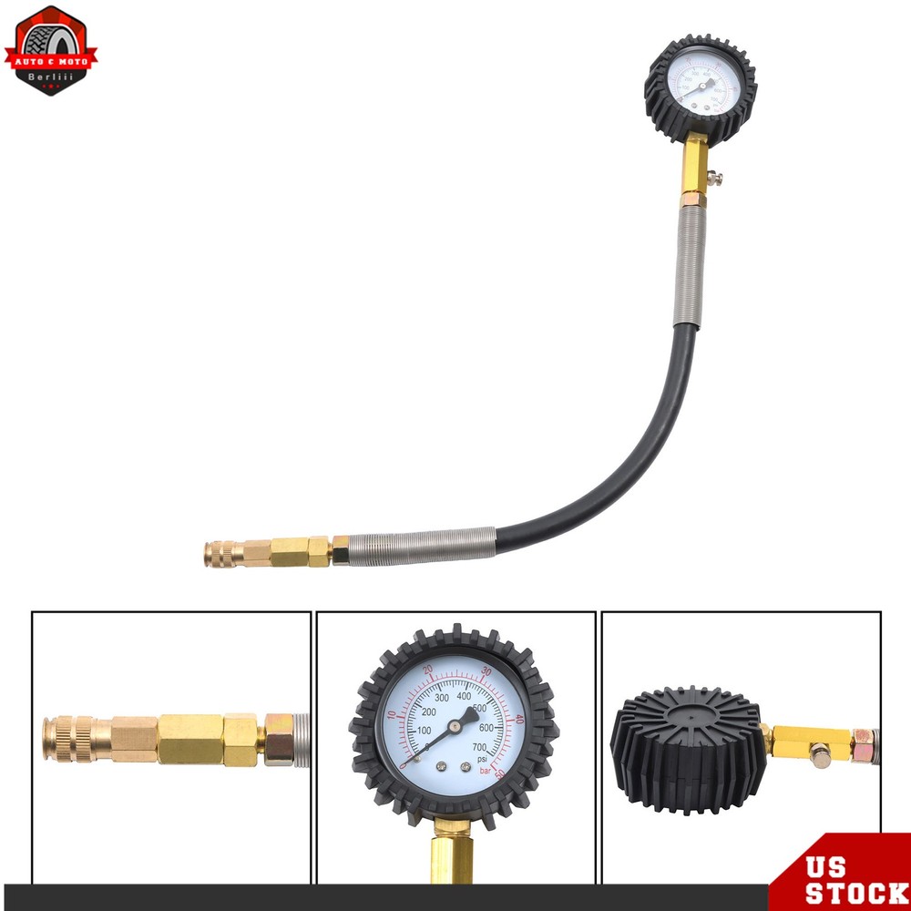 46PCS Petrol Diesel Engine Compression Tester Leak Down Diagnostic Tool Kit