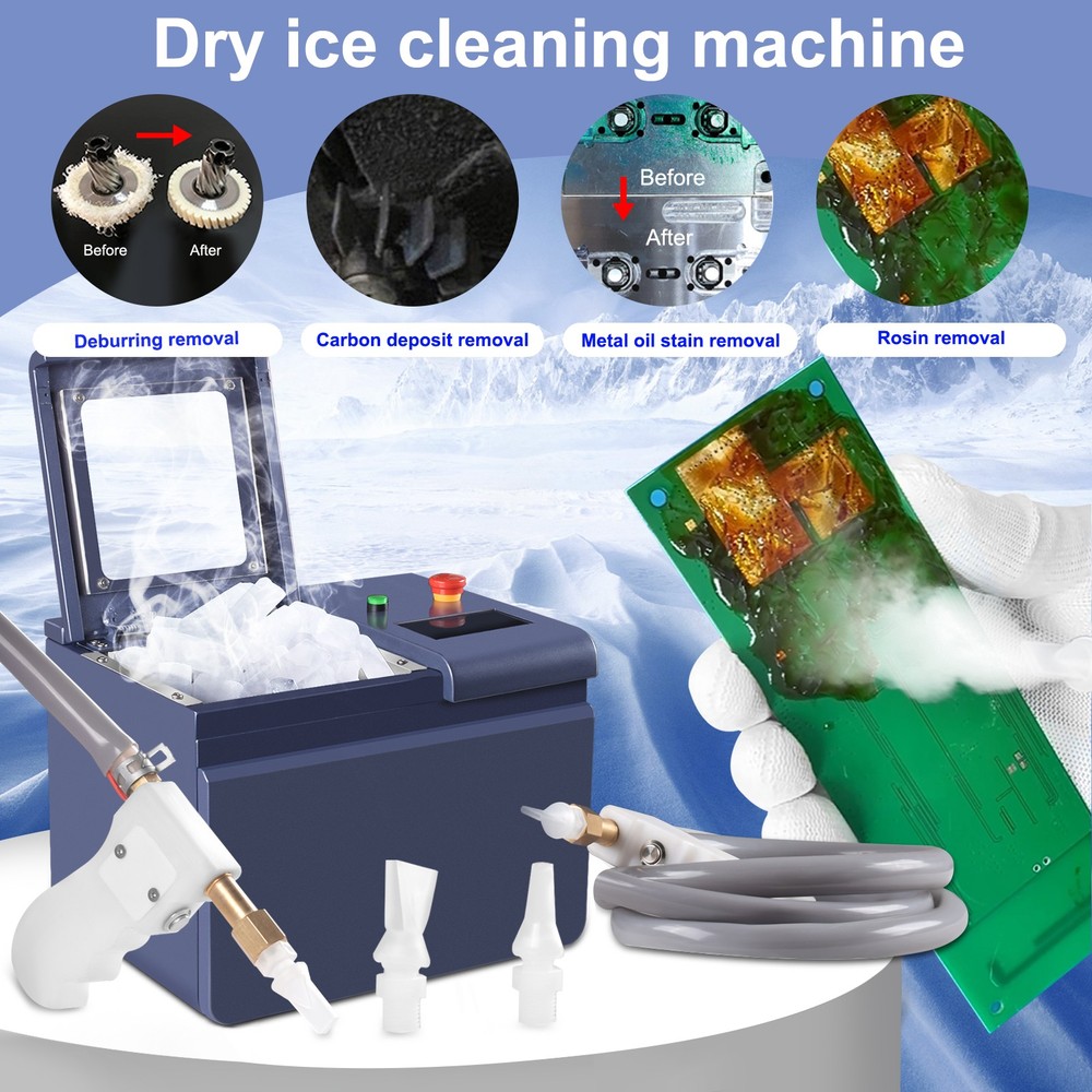 Mini Dry Ice Blasting Machine Cleaning Machine For PCB Burrs Remove Portable