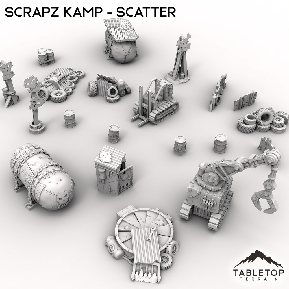 Scrapz Kamp - Scatter - Wargaming Ork Terrain