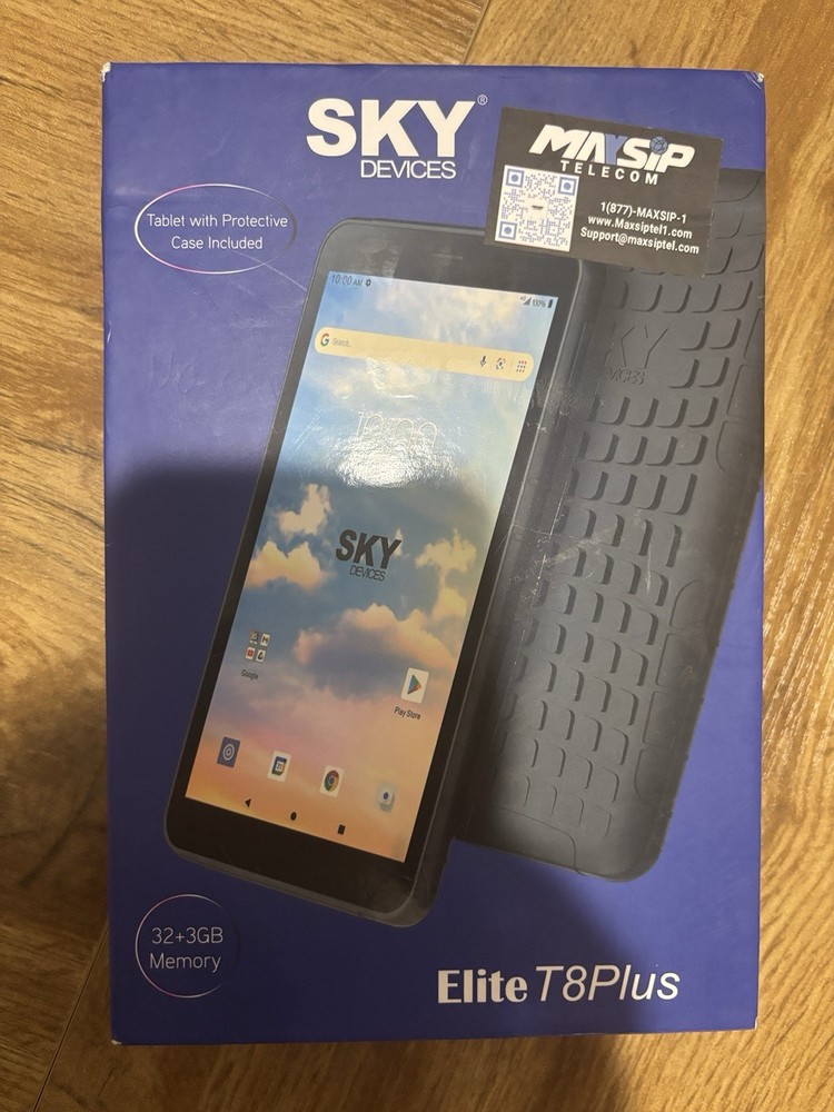 SKY Devices Elite T8Plus Tablet 32GB 8" IPS HD Screen 4G Protective Case Bundle