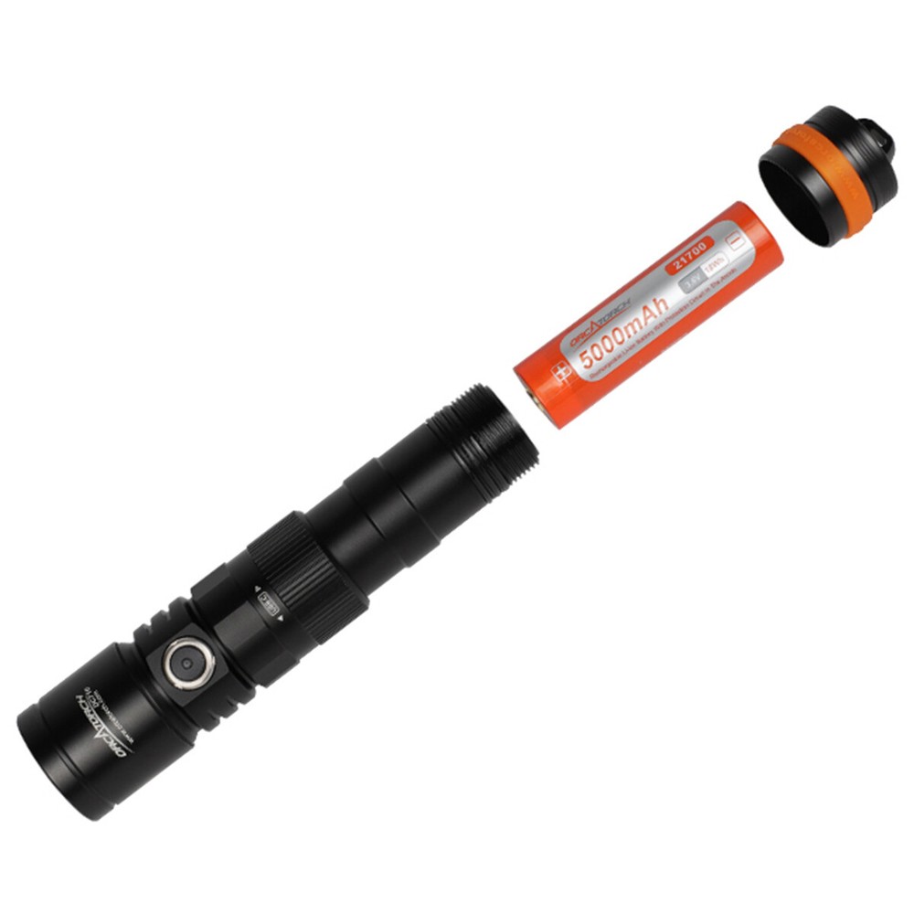 OcraTorch DC710 3000 Lumens USB Type C Dive Light
