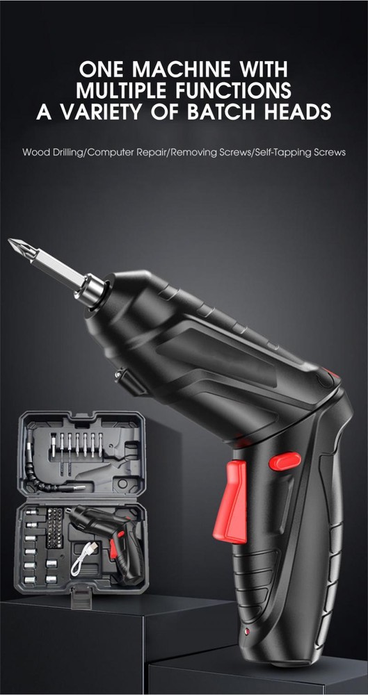 4.2V High-power Wireless Electric Screwdriver Kit with LED Light Tools