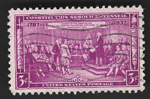 Scott# 798 3c CONSTITUTION with great color & a Machine Cancel - (A-4)
