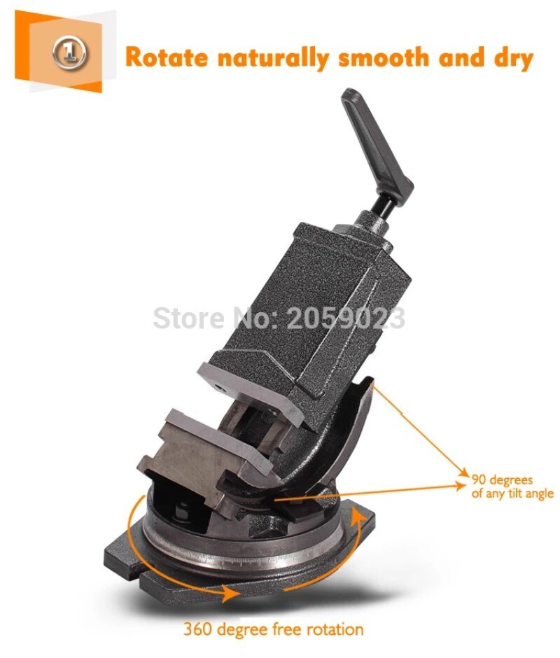 Precision Universal Angle Flat Jaw Clamp Rotatable Universal Vise Slope Clamp