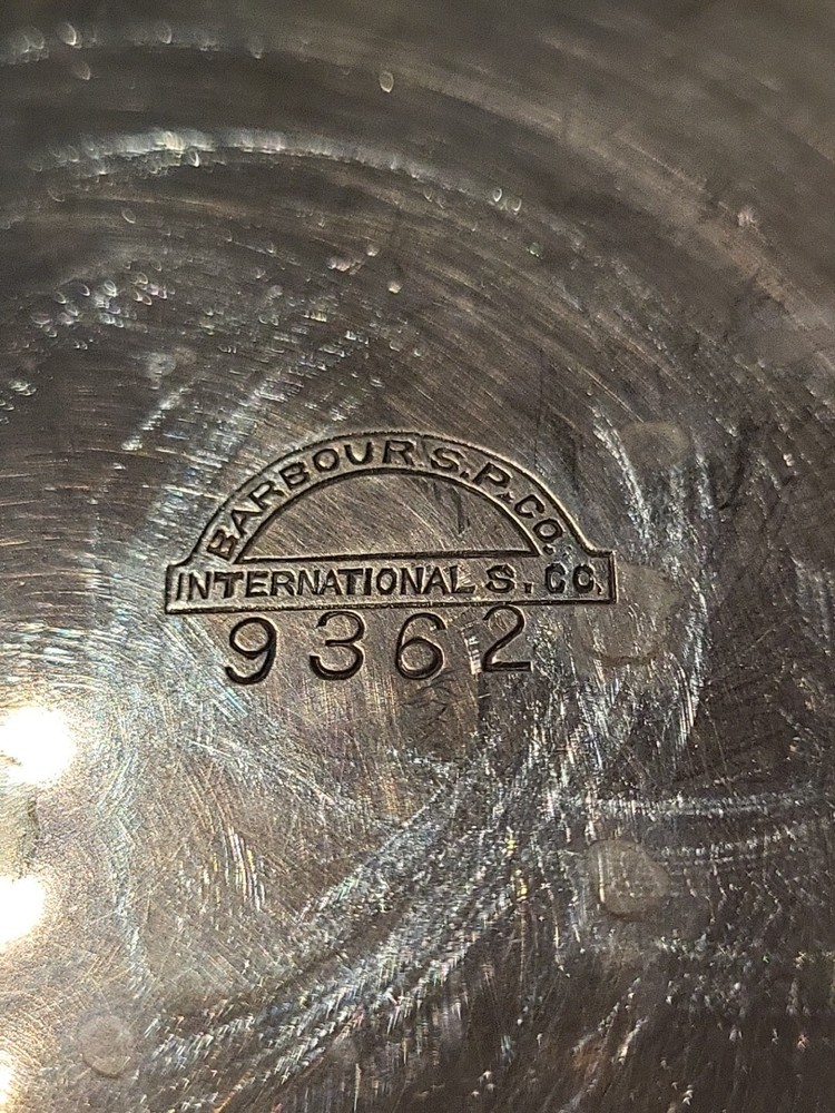 Antique Victorian Barbour Silverplated Tree Of Life Bowl Cherub Grapes 11"