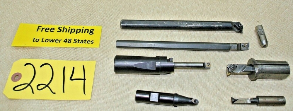 6 pcs. Small Carbide Inserted Boring Bars 1-Long Solid Carbide Machine Shop Tool