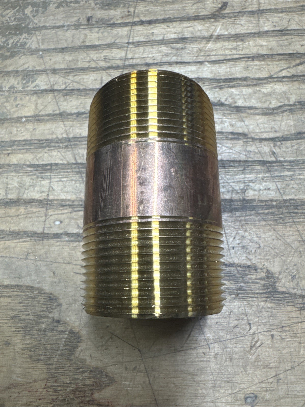 1-1/2" Mnpt X 3" Length TBE Brass Pipe Nipple 1J3979-D10