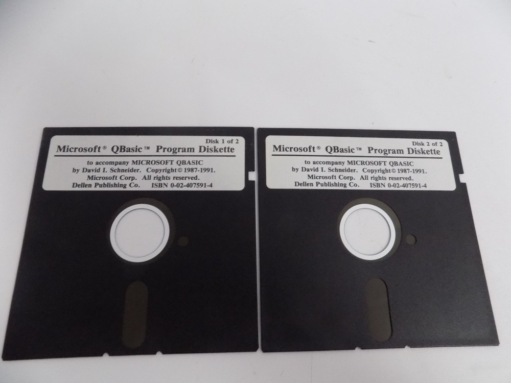 Microsoft QBasic Program 1987 Floppy Disk