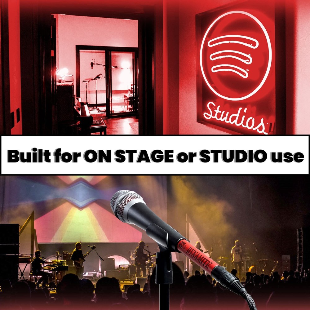 Active In-line Microphone Preamp with 28dB Gain & 2 XLR Cables Bundle