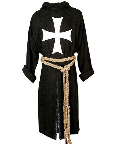 Medieval White Templar Crusader Tunic, Surcoat & Cloak Reenactment SCA Larp