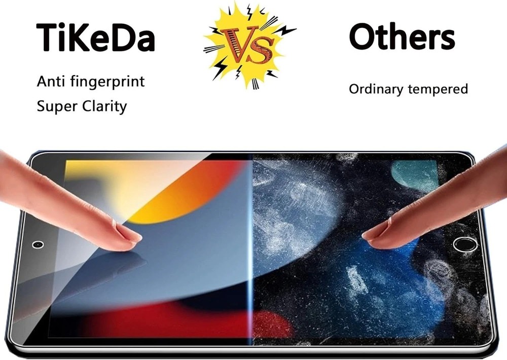 2-Pack Screen Protector for iPad 9th 8th 7th Gen 10.2in Tempered Glass