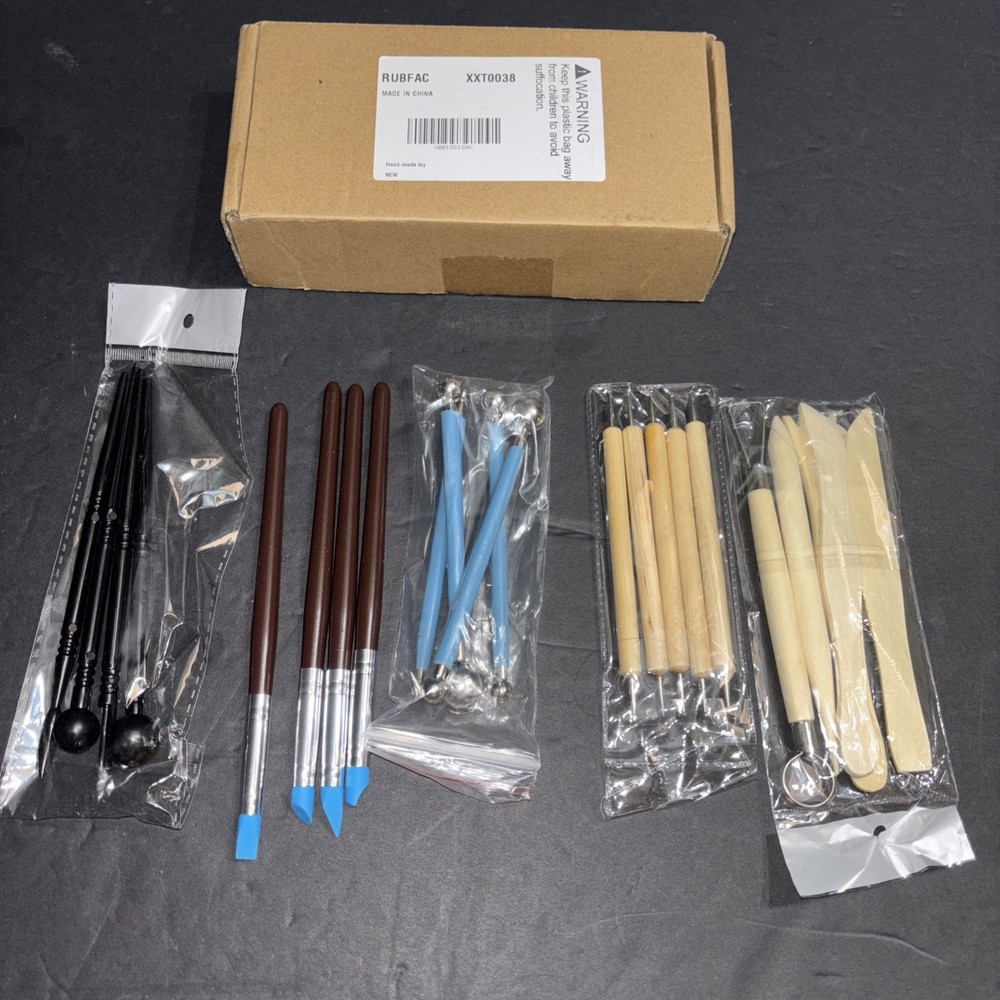 22 Pottery Tools Polymer Clay Tool Modeling Sculpting Carving Set Kit Beginner