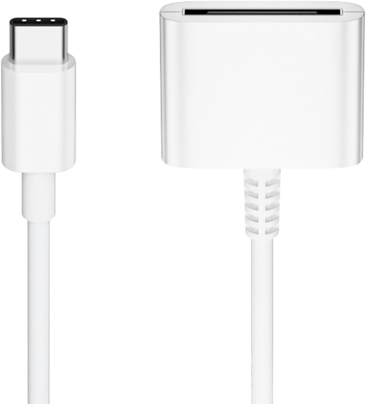 USB C to 30 Pin Female Adapter for iPhone 16, 1 Pack, White/USB-C 30Pin