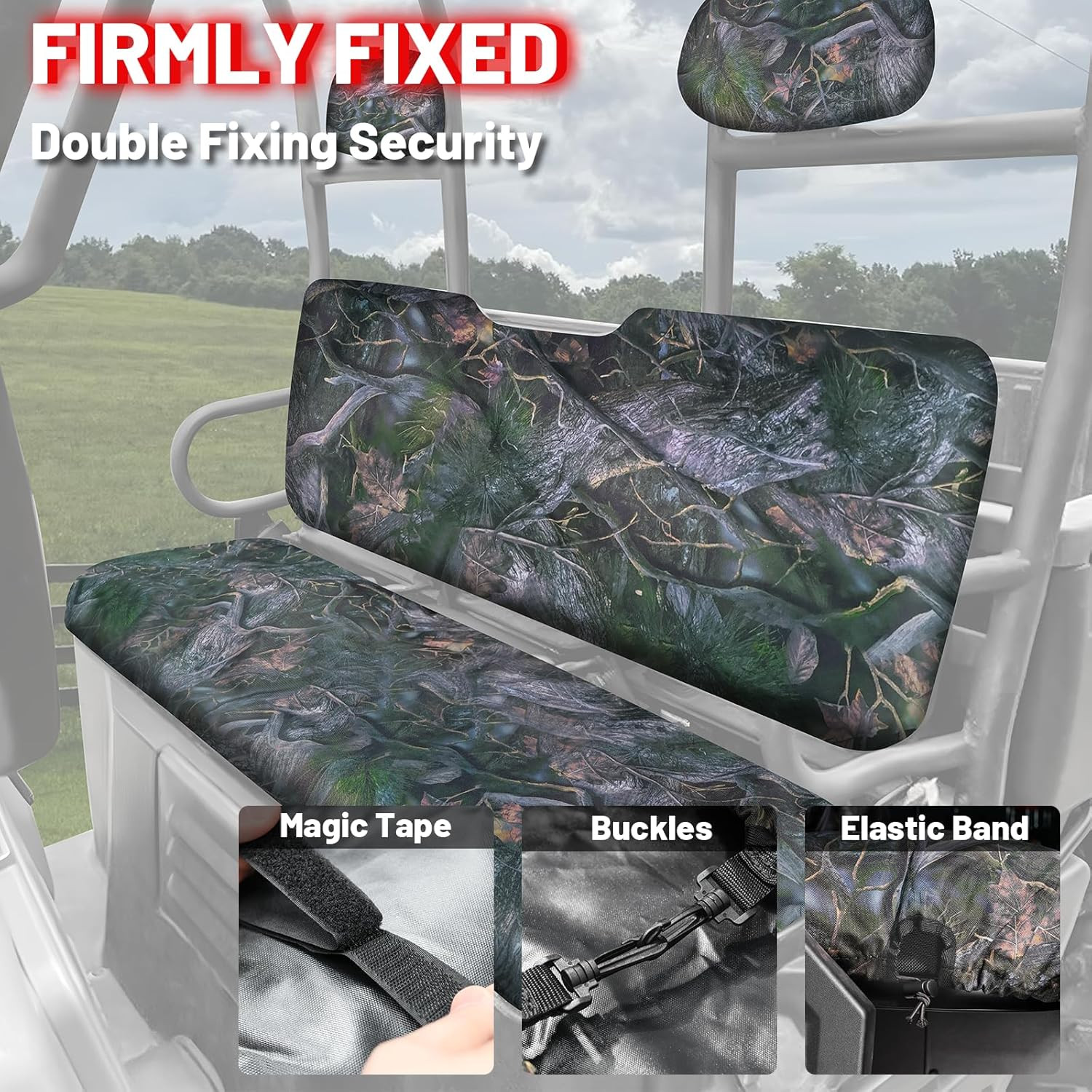 UTV Ranger Seat Covers, Camo Waterproof Seat Covers Compatible with Polaris Rang