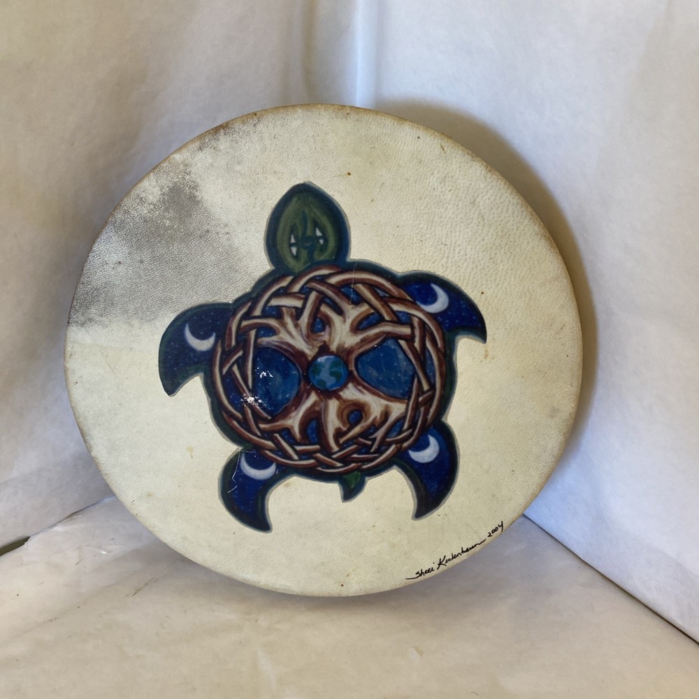 Turtle Framed Drum Hand Signed 2004