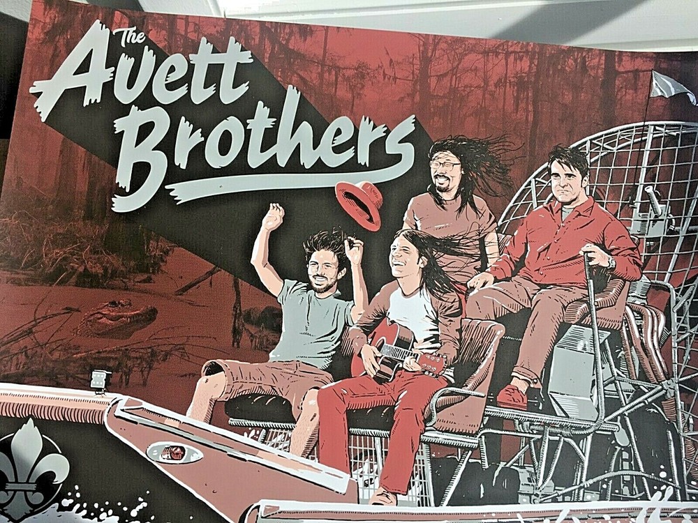 The Avett Brothers LAFAYETTE LA MAR 5th 2018 Poster Screen Print SE SIGNED #/200