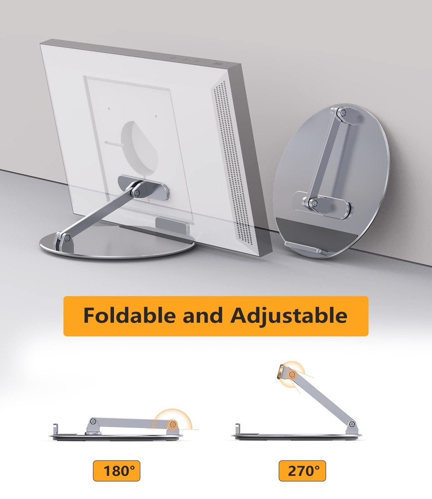 Stand Compatible with Echo Show 15/21, Adjustable Foldable with 360 Degree Ro...