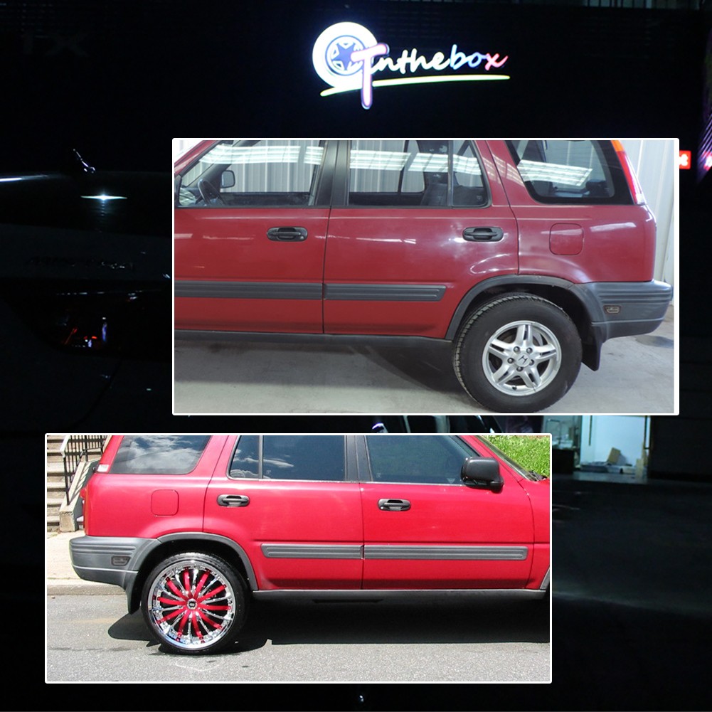 2PCS Clear Lens Rear Bumper Side Marker Light Lamps For 1997-2001 Honda CR-V CRV