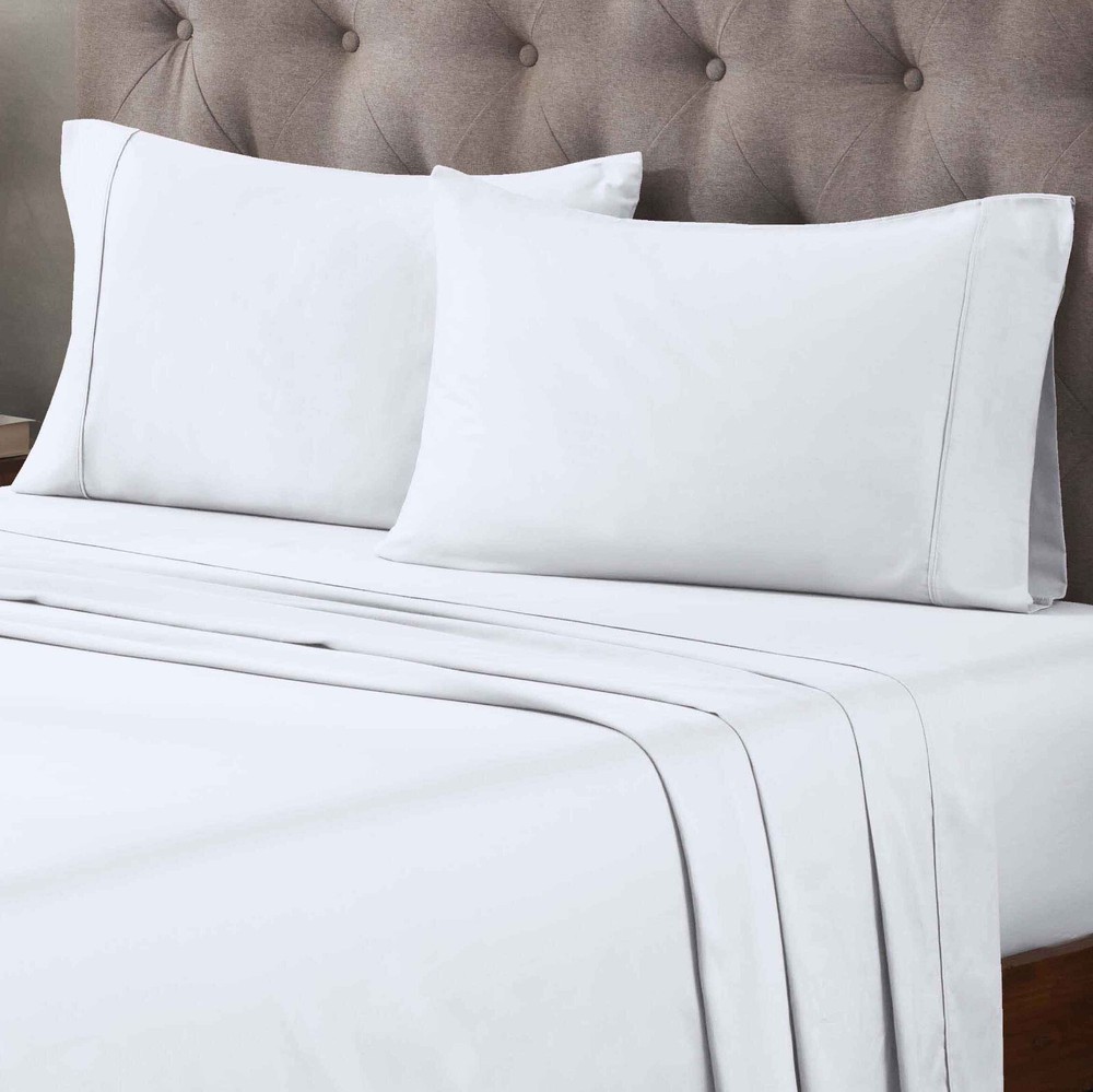 Egyptian Cotton Blend 400 Thread Count Solid Deep Pocket Bed Sheet Set