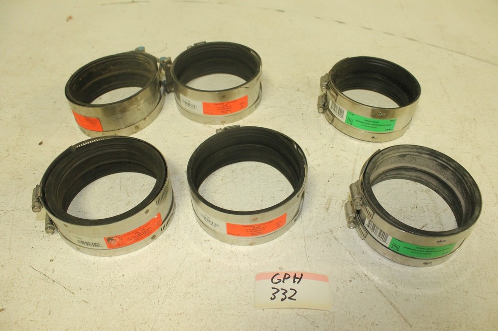 Six 4" Shielded Transition Couplings C1460