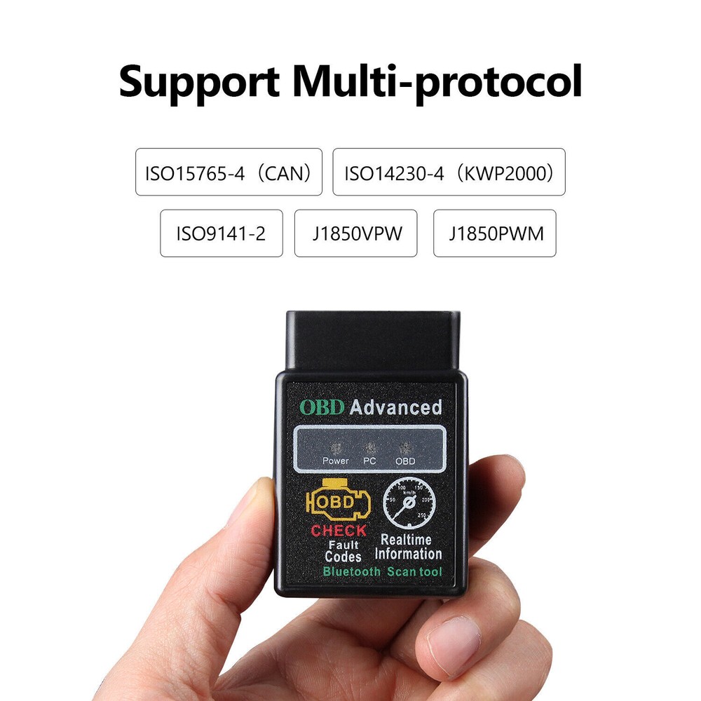 Bluetooth OBD2 car diagnostic code reader scanner tool For Android iOS Windows