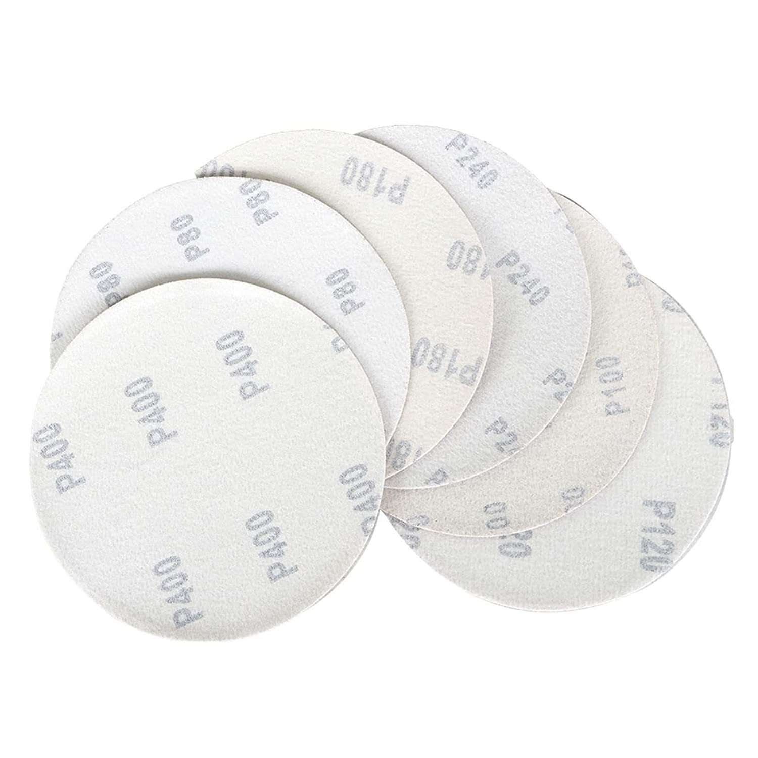 100PCS 6 inch Hook Loop Sanding Discs 40-2000 Grit Orbital DA Sander Paper Pads