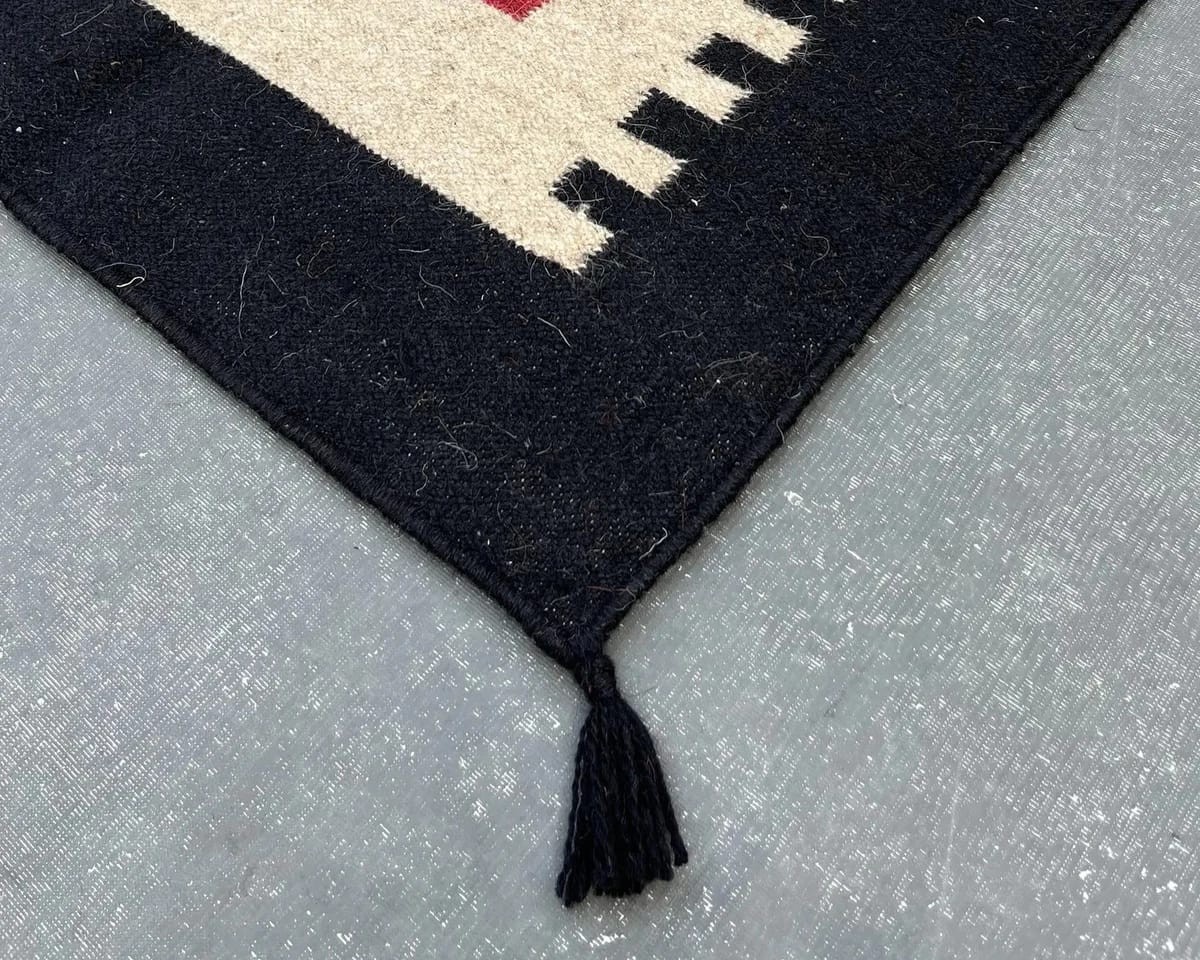 Southwest Red Navajo Wool Rug Handwoven Native American Art Aztec Large Area Rug