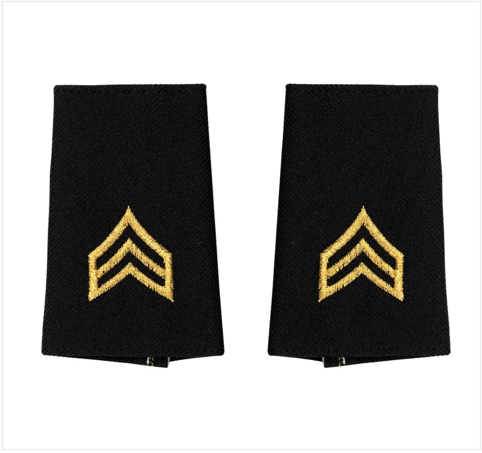 GENUINE U.S. ARMY EPAULET: SERGEANT - FEMALE SMALL