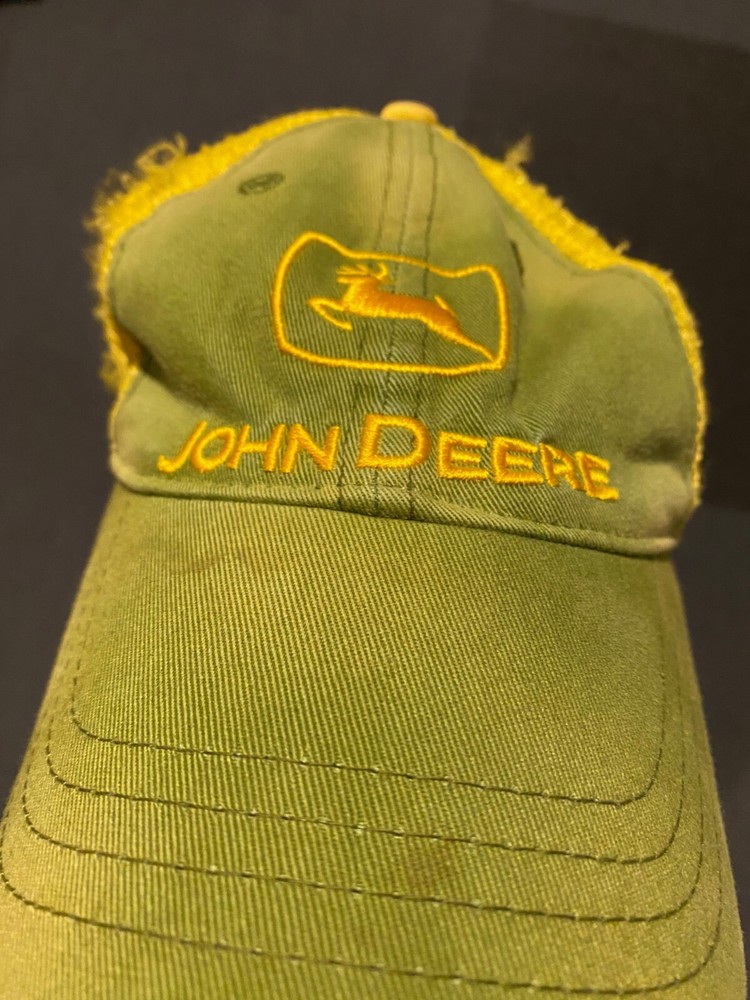 John Deere tractor snap back hat USED