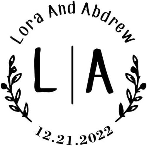 Ideal 400R Name, Initials, Date Custom Self Inking Stamp Rubber Stamp-RED